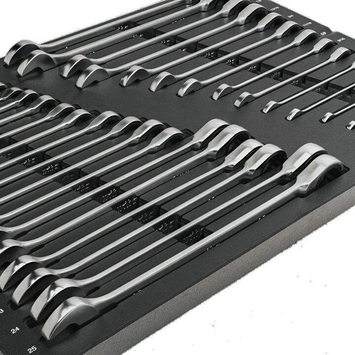 Wiha Ratcheting Wrench Tray Set, SAE & Metric, 31 Pieces, large image number 2