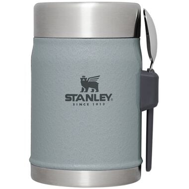 Stanley 1913 14oz Classic Legendary Food Jar & Spork, Hammertone Silver