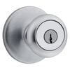 Kwikset Satin Chrome Mobile Home Keyed Entry Lockset Knob, small image number 2