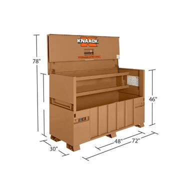 Knaack 30-in W x 72-in L x 49-in Steel Jobsite Box, large image number 1