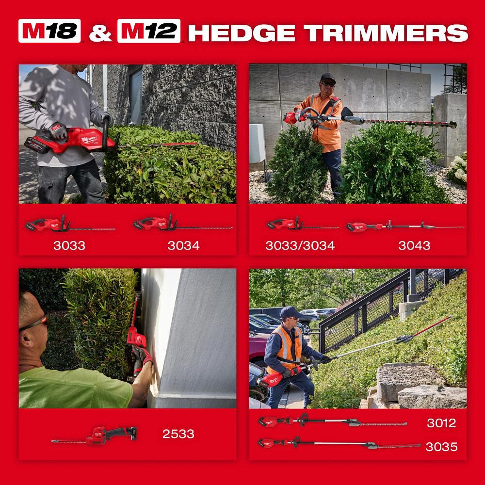 Milwaukee cordless pole hedge trimmer deals