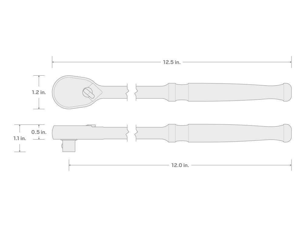 Tekton 3/8 Inch Drive x 12 Inch Non Quick Release Long Ratchet, large image number 7