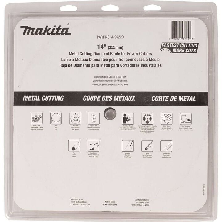 Makita 14 Inch Segmented Rim Diamond Blade for Steel and Ductile Iron, large image number 3