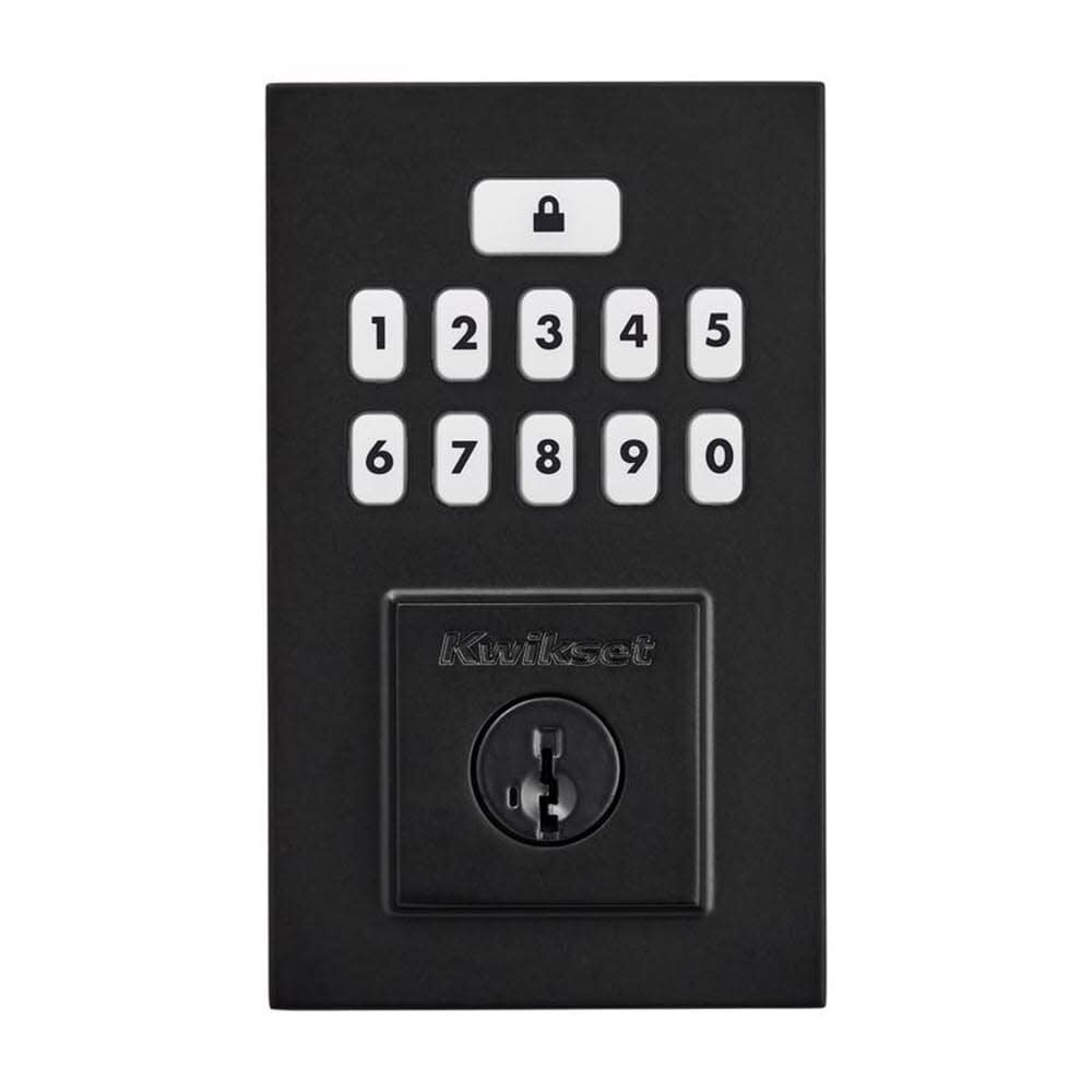 Kwikset 260 SmartCode Electronic Deadbolt Matte Black, large image number 3