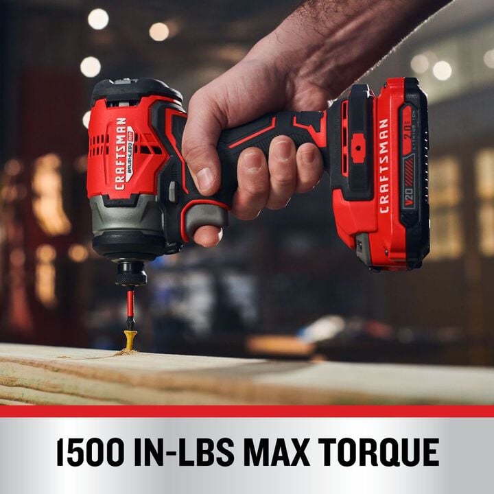 CRAFTSMAN V20 RP Cordless 1/4 Inch Impact Driver (Bare Tool), large image number 3