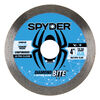 Spyder 4 Inch Wet/Dry Continuous Rim Diamond Blade for Angle Grinders, small image number 1