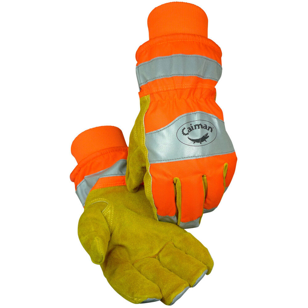 Protective Industrial Products Caiman Hi-Vis Cold Protection Cowhide Gloves, large image number 6