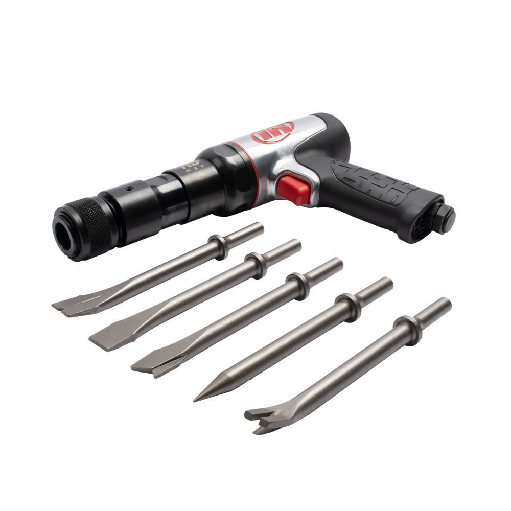 Ingersoll Rand Air Hammer and 5-Piece Chisel Set, 2600 BPM, large image number 4
