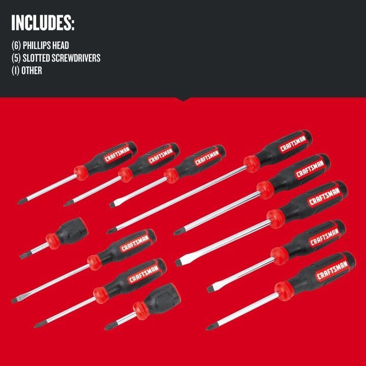 CRAFTSMAN Bi-Material Screwdriver Master Set, 12 Piece, large image number 1
