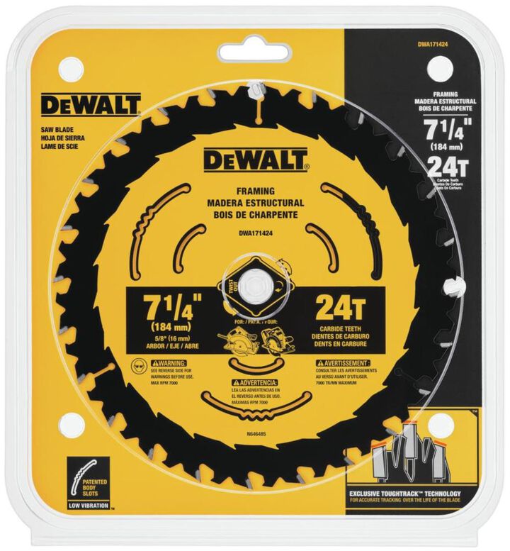 DEWALT ToughTrack 7 1/4 Inch 24T  Pack of 10 Circular Saw Blades, large image number 5