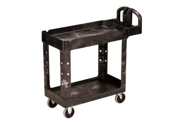 Rubbermaid Heavy Duty 2-Shelf Utility Cart with Lipped Shelf Small
