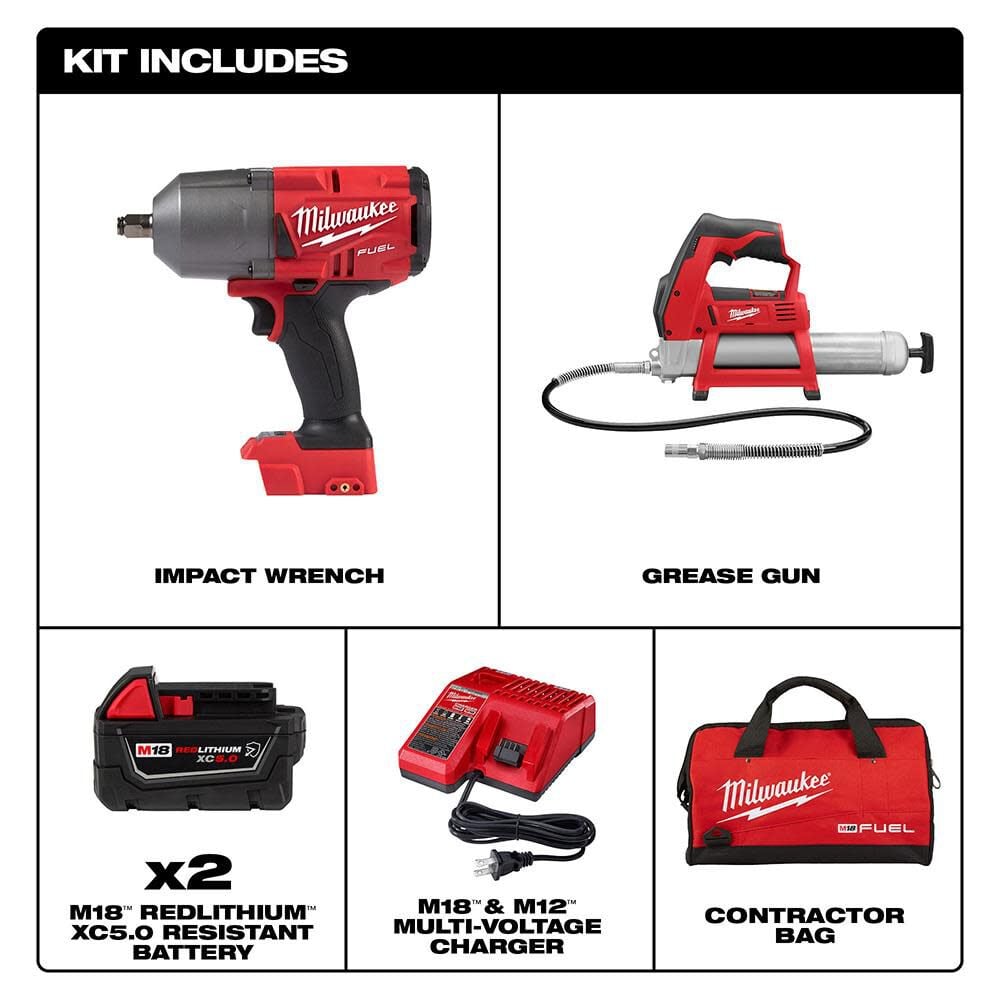 Milwaukee impact and grease gun hotsell