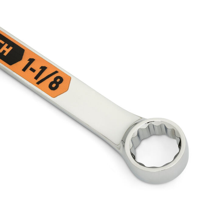 GEARWRENCH 1 1/8 Inch 12 Point Hi-Viz Long Pattern Combination Wrench, large image number 2