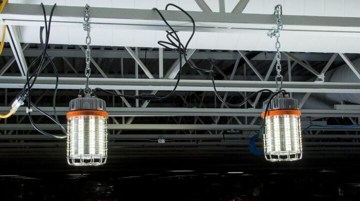 Bergen Industries 60 watt High Bay LED luminaire Temporary Plug-in Work Light Fixture 7500 lm 5000K Stainless Steel Cage, large image number 8