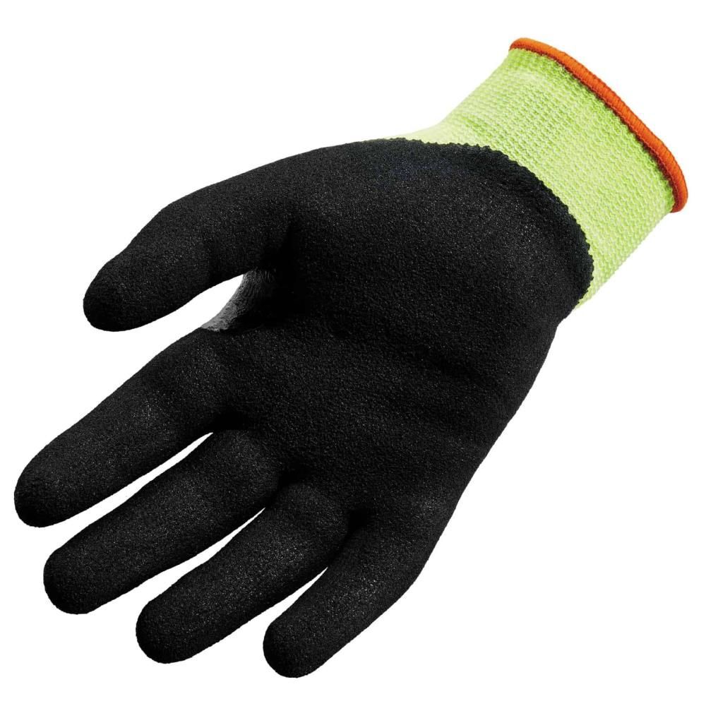Ergodyne ProFlex 7041 XL Lime Hi-Vis Nitrile-Coated Level 4 Cut Gloves, large image number 3