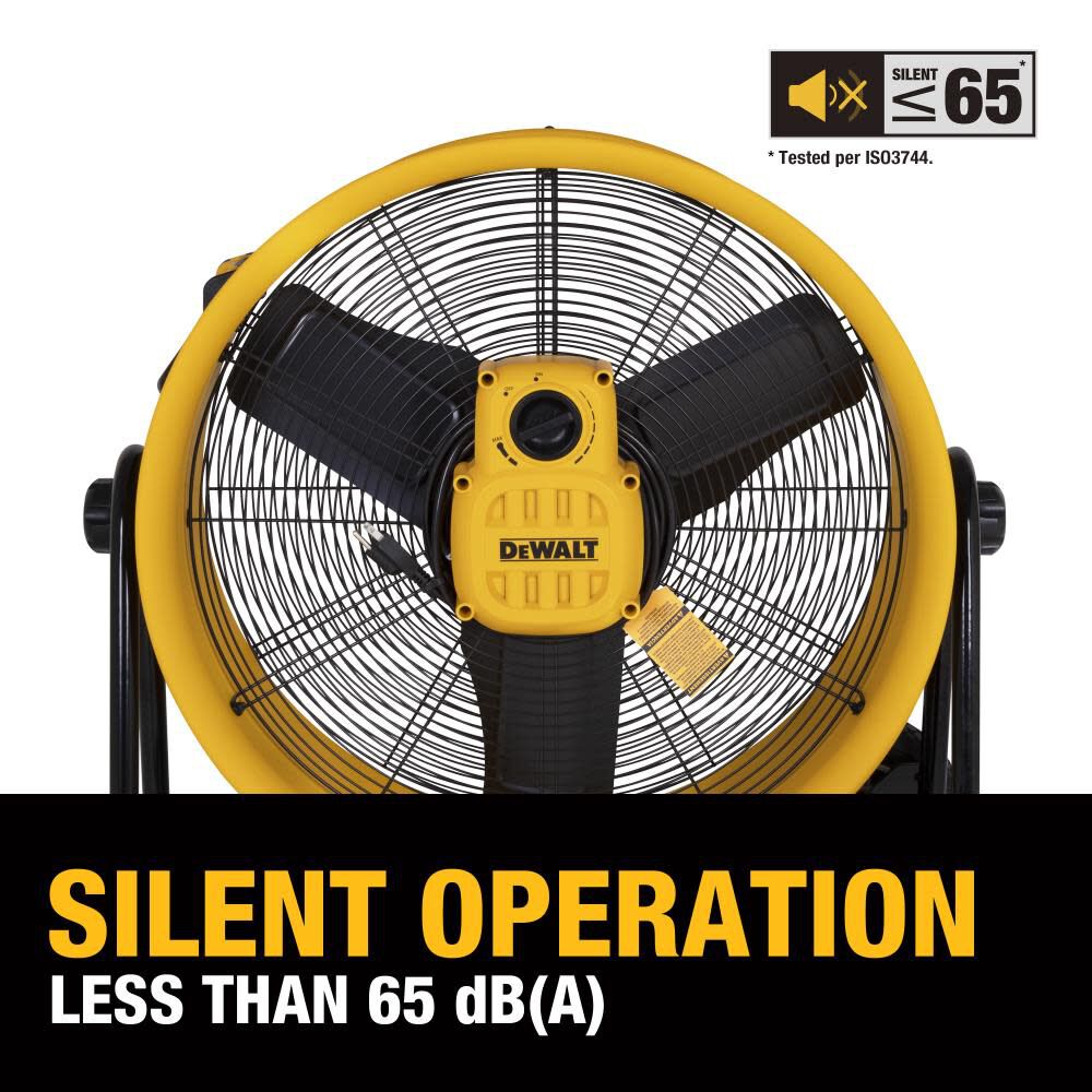 DEWALT 24in Heavy Duty Drum Fan with 12ft Power Cord DXF2491 Acme Tools