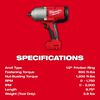 Milwaukee M18 Brushless 1/2 in High Torque Impact Wrench with Friction Ring (Bare Tool), small image number 3