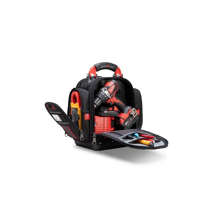 Veto Pro Pac 40 Lbs Zippered Compact Service Tool Bag, Black/Red, large image number 5