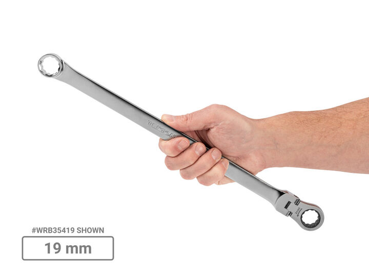 Tekton Fixed/Flex Head Ratcheting Box End Wrenches, 1/4-3/4 Inch, 6-19 mm, large image number 5