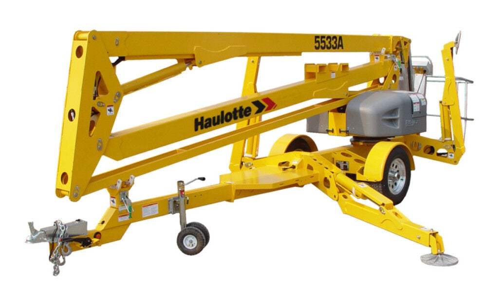 Haulotte 5533A Electric Articulating Towable Boom Lift 55', large image number 2