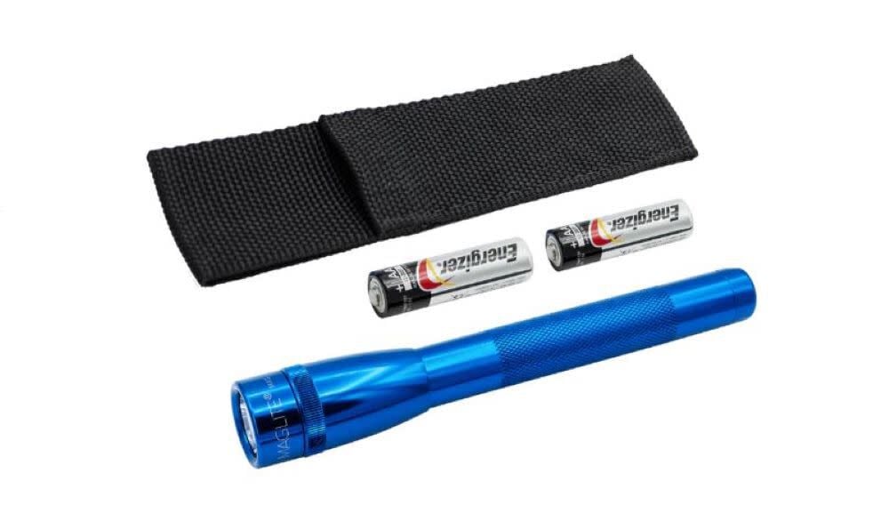 Maglite Mini Pro Flashlight with Holster LED 2 Cell AA Blue – SP2P11H