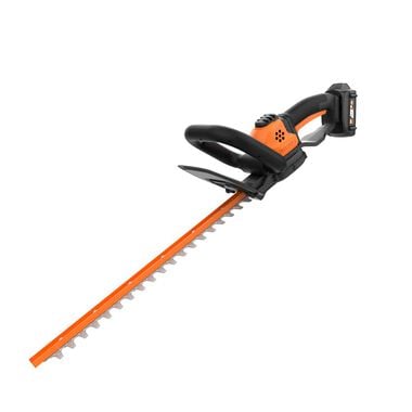 Worx POWER SHARE 20-Volt Li-Ion 22 in. Electric Cordless Hedge Trimmer 3/4 in. Cutting Capacity Battery and Charger Included
