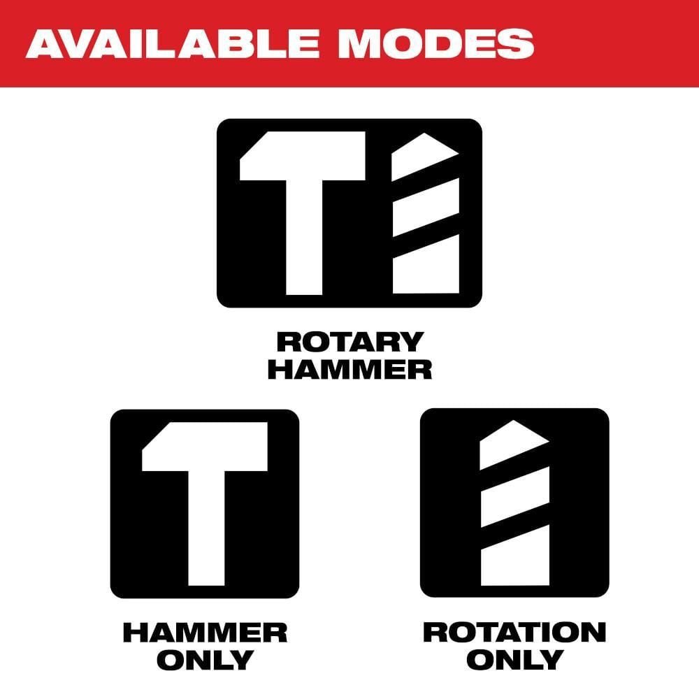Milwaukee 1In. D-Handle SDS Plus Rotary Hammer Kit, large image number 2