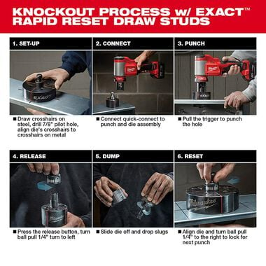 Milwaukee M18 FORCE LOGIC 10-Ton Knockout Tool 1/2 in. to 2 in. Kit, large image number 6