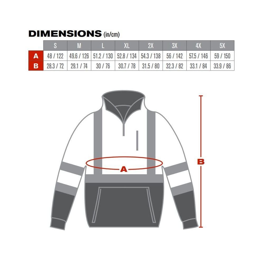 Protective Industrial Products ANSI 1/4 Zip Pullover Sweatshirt Hi Vis Lime Yellow Large, large image number 3