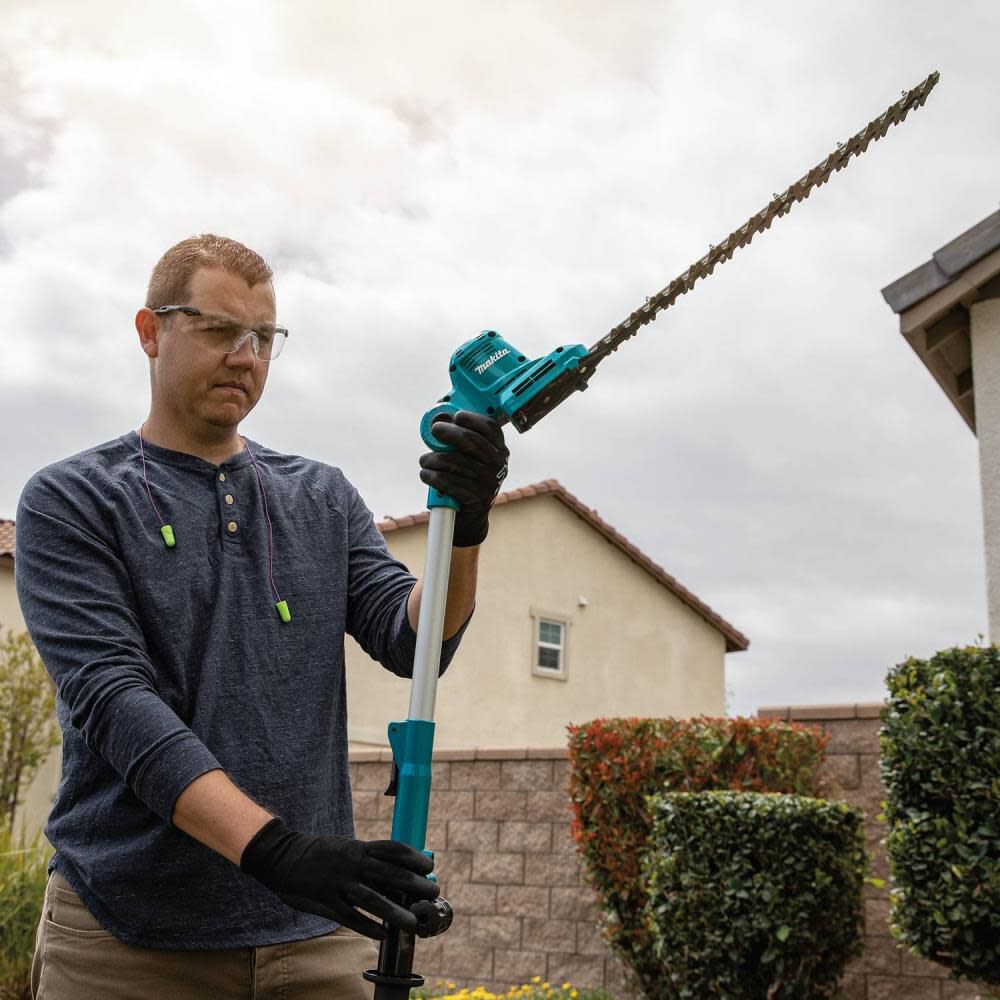 Makita 18V LXT Pole Hedge Trimmer Kit Lithium Ion Cordless 18in Telescoping Articulating XNU05SM1 Acme Tools