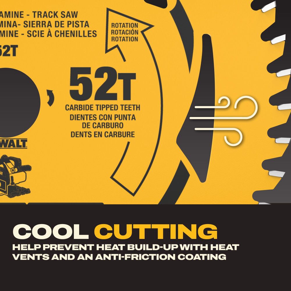 DEWALT 6-1/2 Inch 52T Laminate and Melamine Track Saw Blade, large image number 5