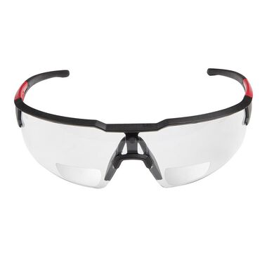 Milwaukee Safety Glasses - +2.00 Magnified Clear Anti-Scratch Lenses, large image number 0