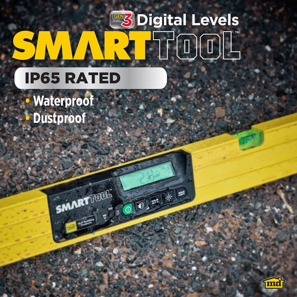 M-D Building Products Smarttool Gen3 24 Inch Yellow Digital Level, large image number 5