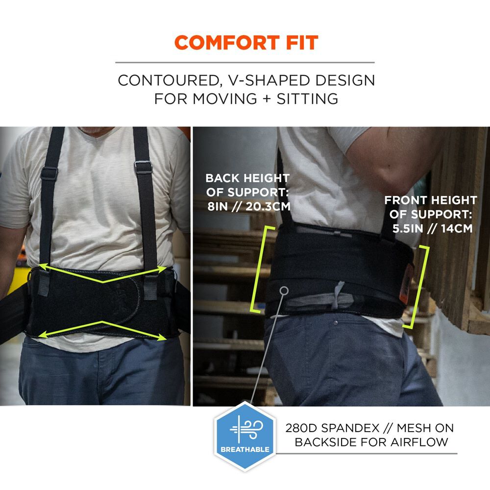 Ergodyne Proflex 1100SF Firm Back Support, Medium, large image number 3