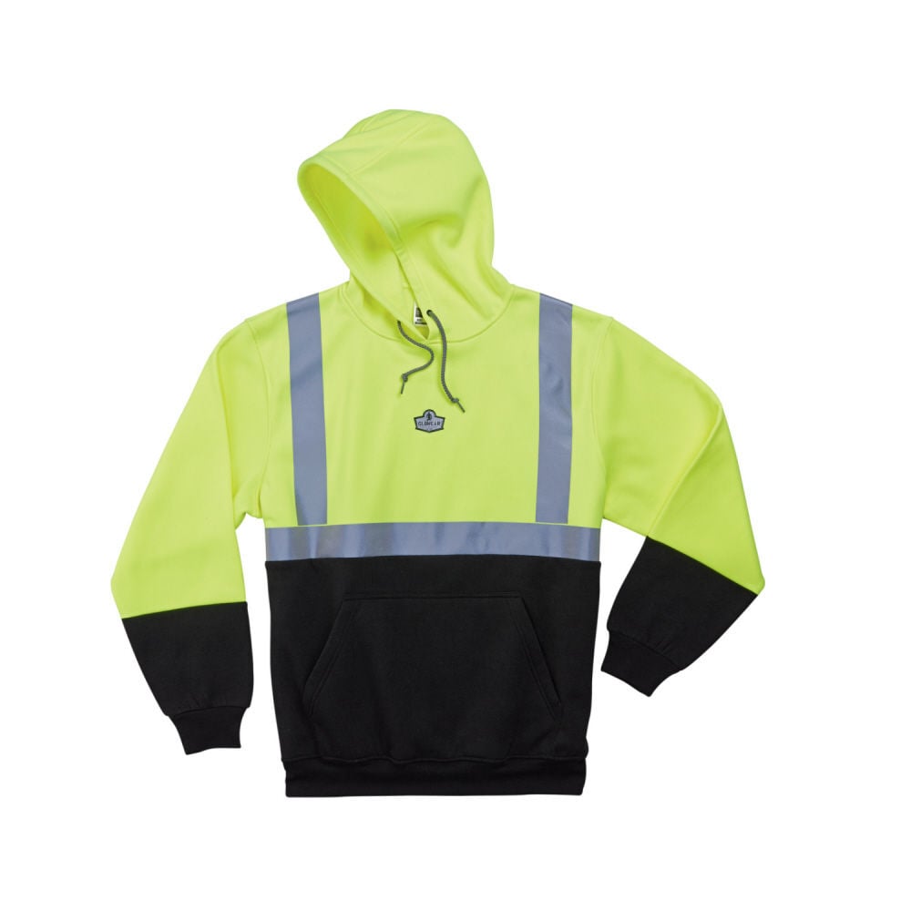 Ergodyne 8293 Class 2 Hooded Sweatshirt with Black Front - Medium, large image number 1