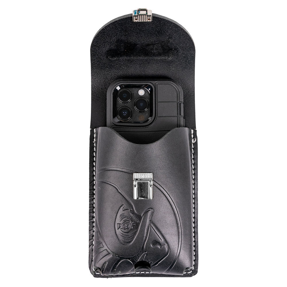 Occidental Leather Leather Belt-Worn Phone Holster, Black, 2X, large image number 3