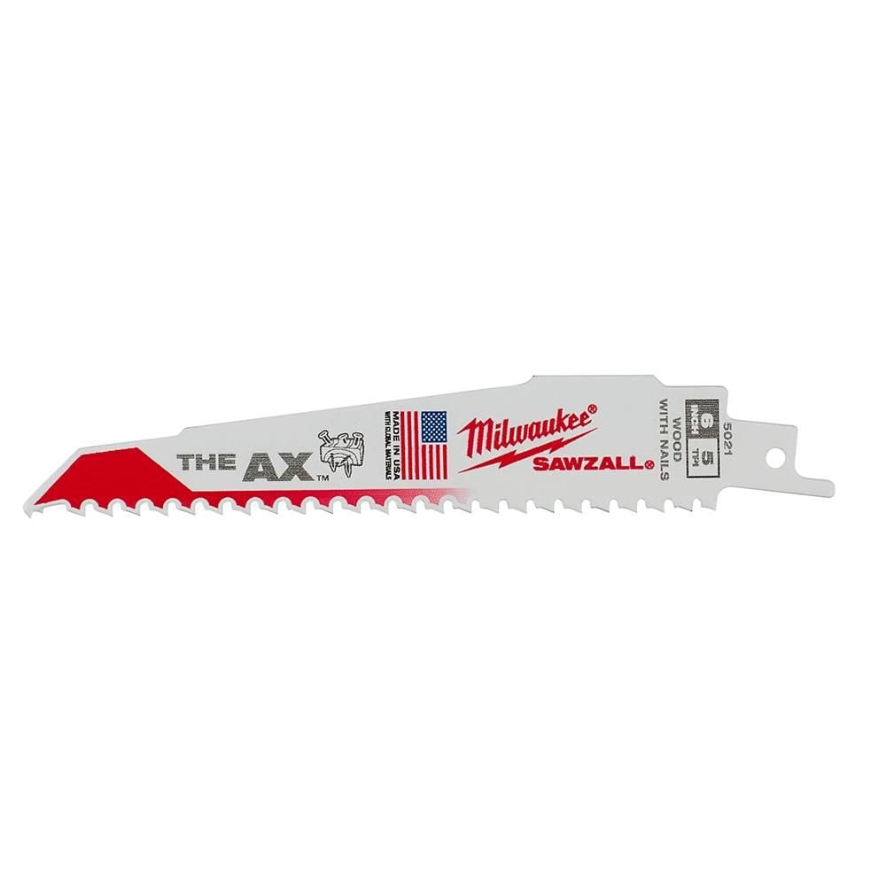 Milwaukee 6 in. 5 TPI The Ax SAWZALL Blade 25PK, large image number 1