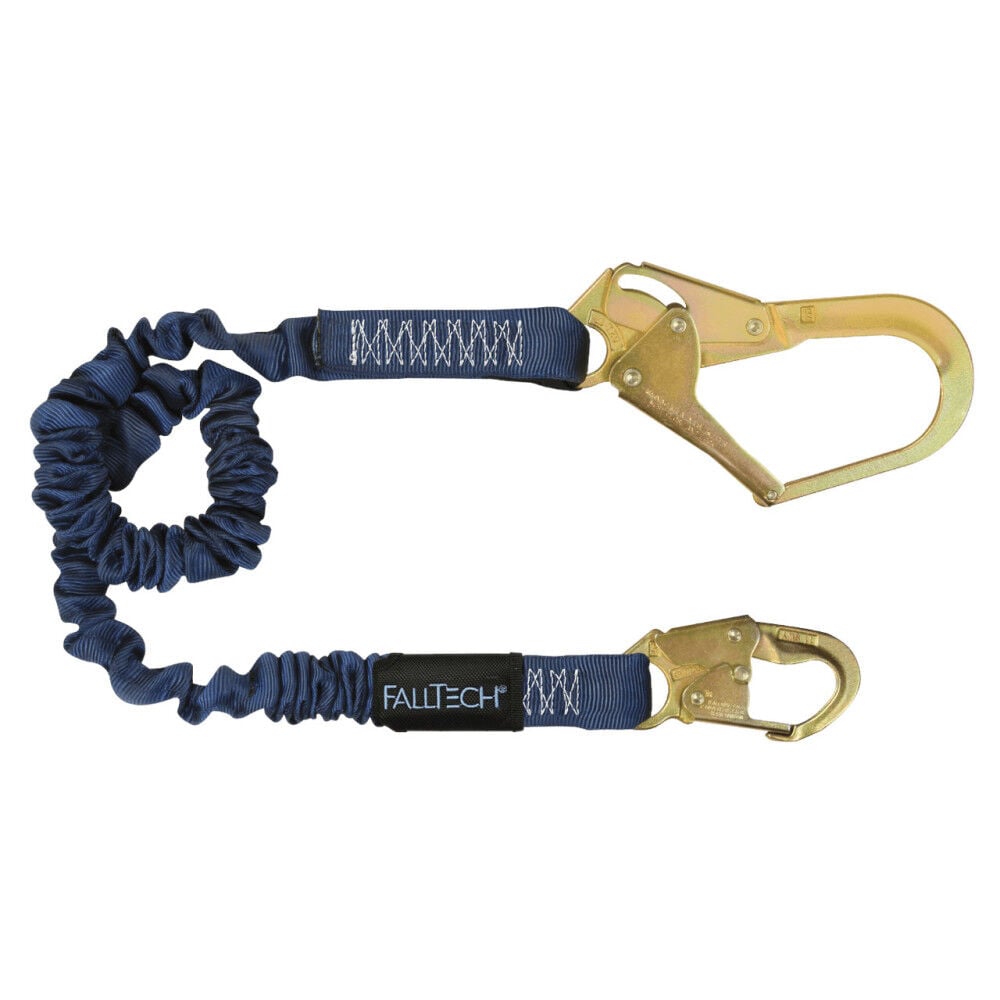 Falltech ElasTech Shock Absorbing Lanyard with Steel Connectors – 82403