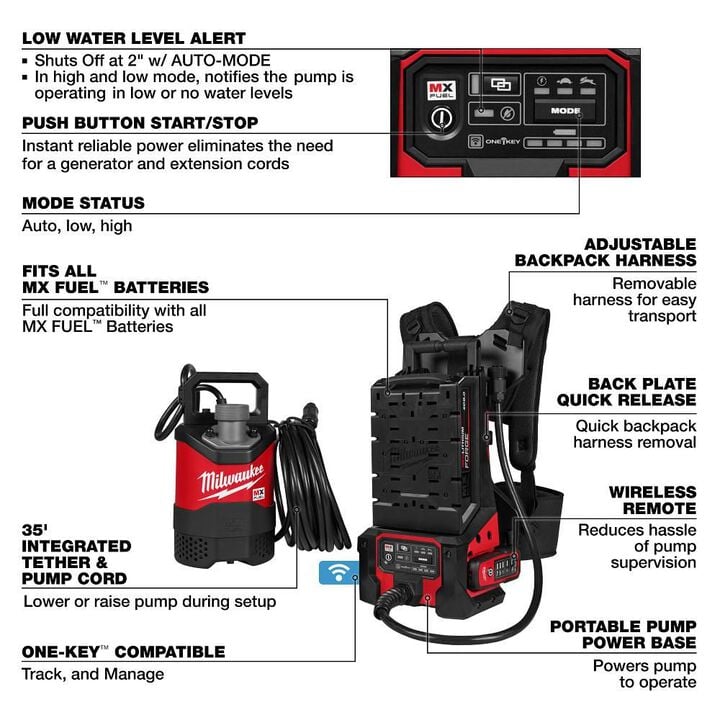 Milwaukee MX FUEL 1HP 2 Inch Submersible Pump Kit, large image number 13