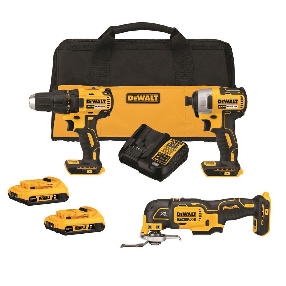 Combo CPROF593 Atornilladora DCF620 + Láser DW088CG + Mochila Dewalt -  Brikum Herramientas