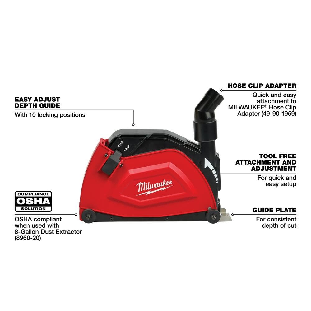 Milwaukee 7 in./ 9 in. Large Angle Grinder Cutting Shroud 49