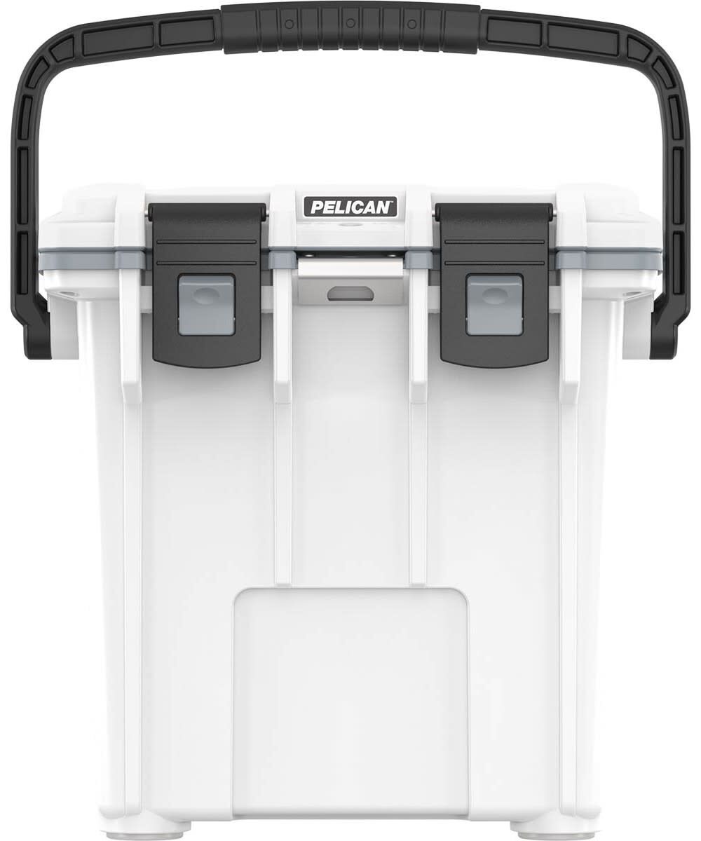 Pelican Polypropylene Cooler with Handle, 20 Quart, White and – 20Q-1-WHTGRY