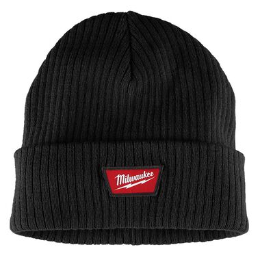 Milwaukee Rib-Knit Cuffed Beanie - Black, large image number 4