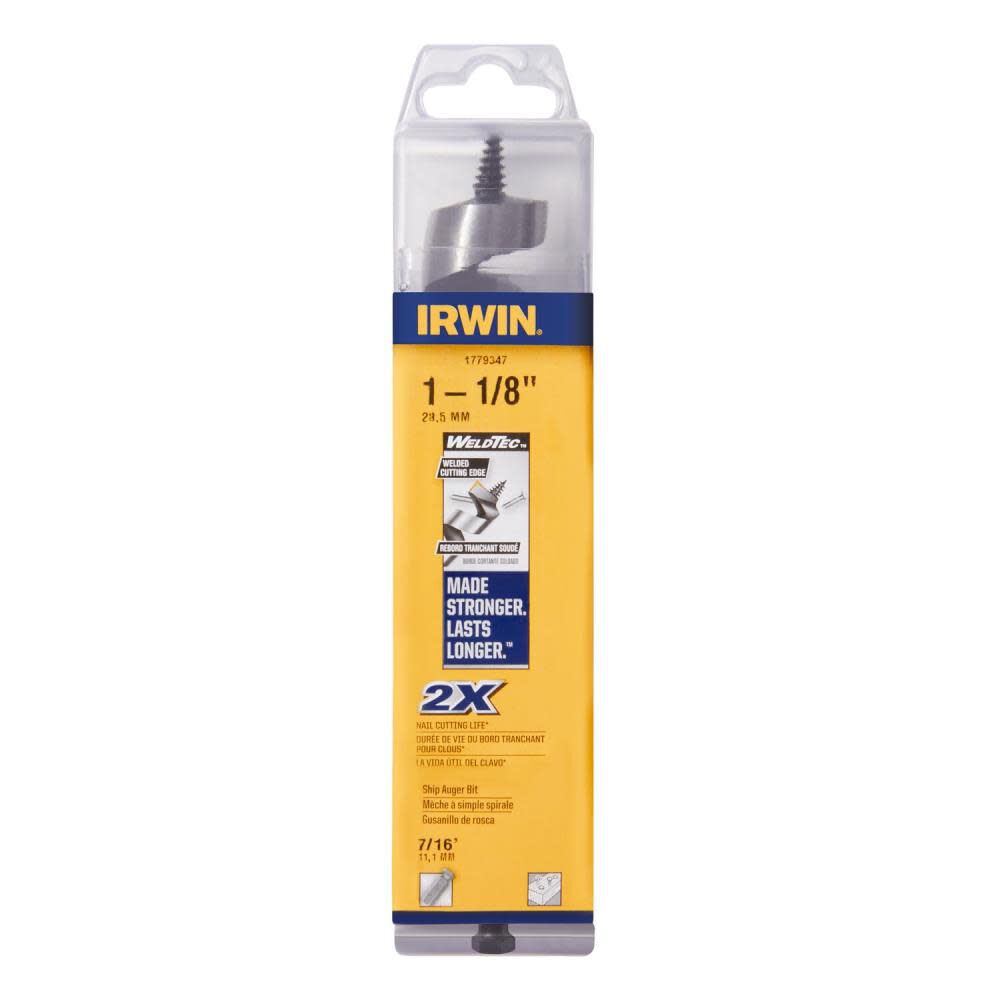 Irwin WELDTEC SHIP AUGER 1-1/8in X 7.5in, large image number 2