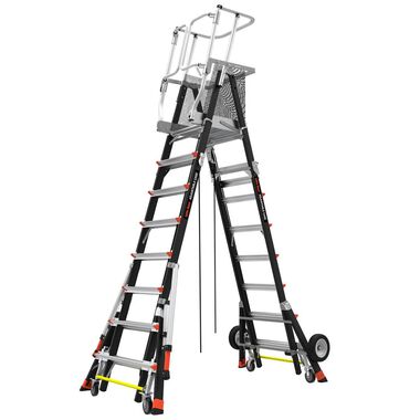 Little Giant Safety Cage Model 8 Ft. to 14 Ft. IAA FG with All Terrain Wheels and Wheel Lift, large image number 0