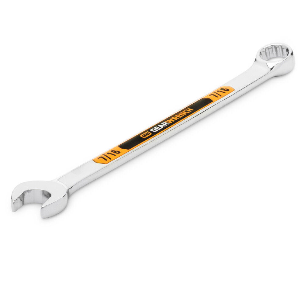 GEARWRENCH 7/16 Inch 12 Point Hi-Viz Long Pattern Combination Wrench, large image number 5