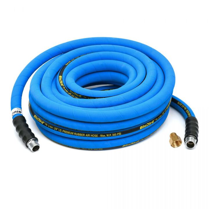 BluBird Pro 3/4 Inch x 100 Ft. Rubber Air Hose Assembly, large image number 3