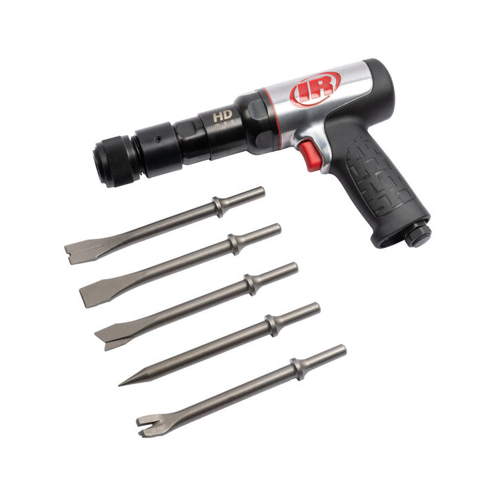 Ingersoll Rand Air Hammer and 5-Piece Chisel Set, 2600 BPM