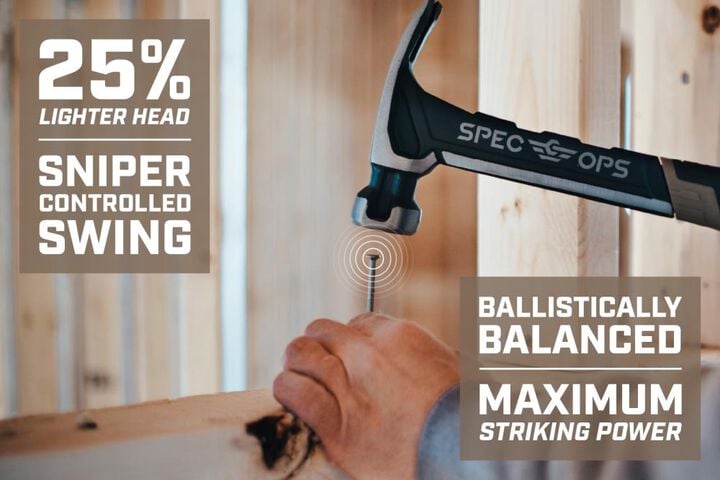 Spec Ops Steel Hammer, 28 Oz, Rip Claw, Milled Face, large image number 2