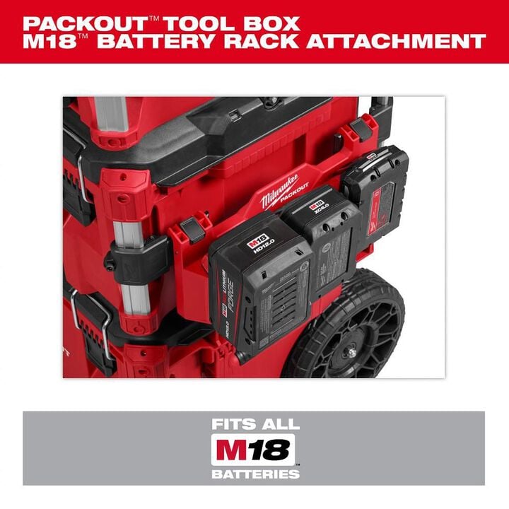Milwaukee PACKOUT Tool Box M18 Battery Rack Attachment, large image number 4